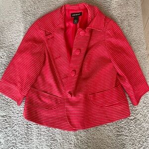 Lane Bryant Vibrant Red Color Blazer